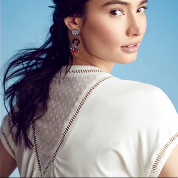 Anthropologie Meadow Rue ivory top - Picture 3 of 10